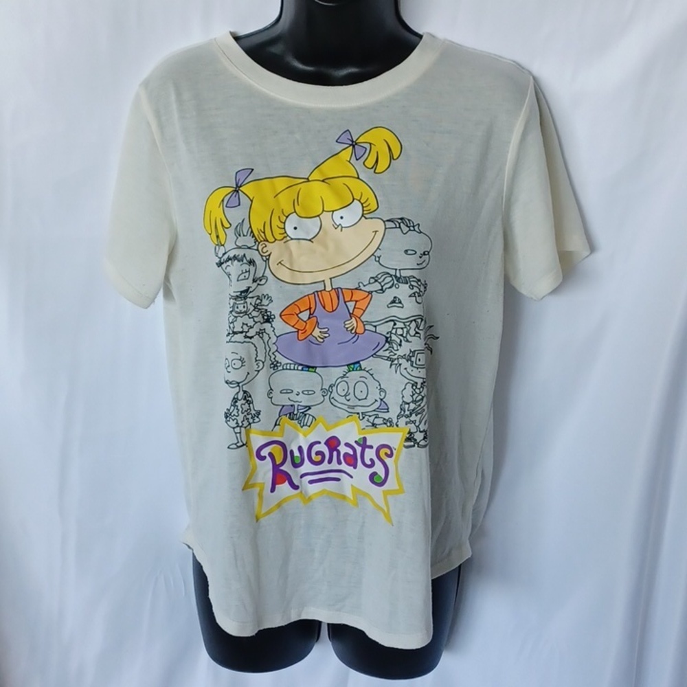 Nickelodeon Womens L Ivory Rugrats "Angelica" Graphic T-Shirt